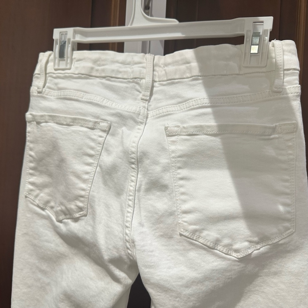 Frame Le Crop Mini Boot Denim Jeans- blanc - Picture 12 of 14